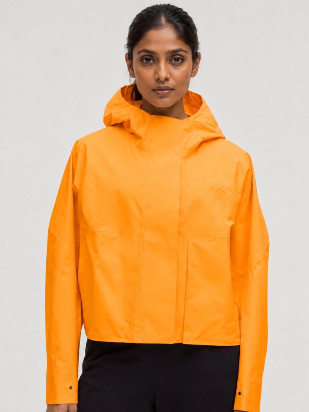 NWT Lululemon Rain Chaser Jacket Hooded Waterproof Light Orange Size 12